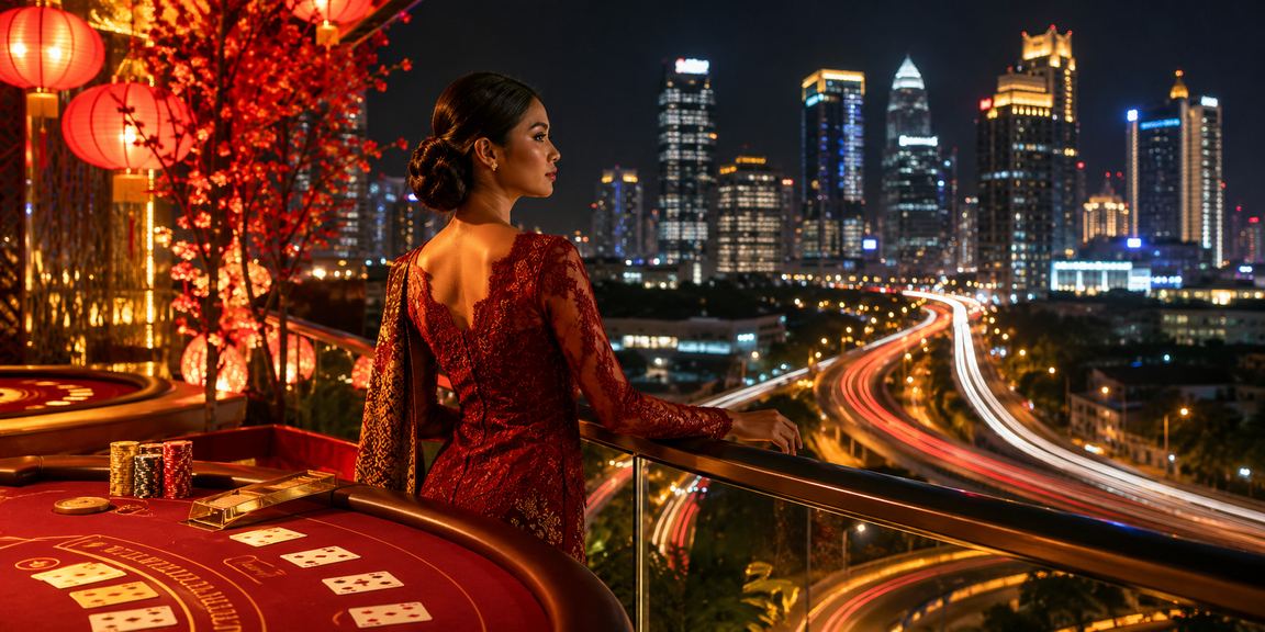 Suasana festival baccarat yang menggambarkan dinamika transaksi dan kemenangan di casino